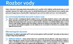 Informační leták - rozbory vody